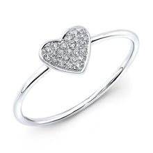 14KT White Gold Diamond Heart Ring