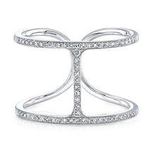 14KT White Gold Diamond H Ring