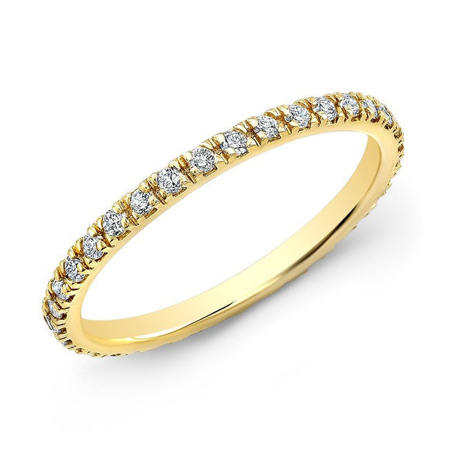 14KT Yellow Gold Diamond Eternity Stacking Ring