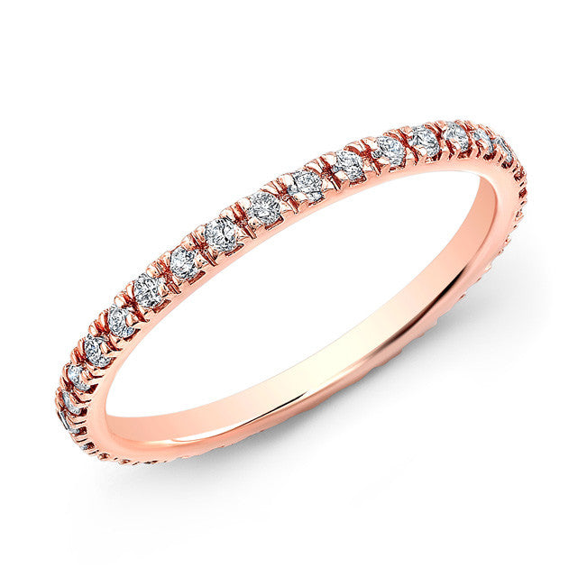 14KT Rose Gold Diamond Luxe Eternity Stacking Ring