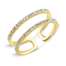 14KT Yellow Gold Diamond Knuckle Ring