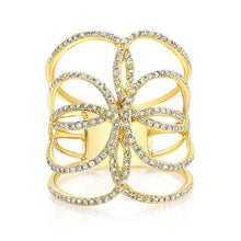 14KT Yellow Gold Diamond Butterfly Ring