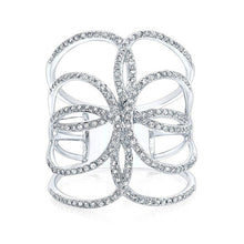 14KT White Gold Diamond Butterfly Ring