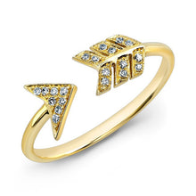 14KT Yellow Gold Diamond Arrow Ring