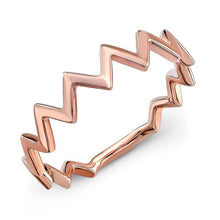 14KT Rose Gold Zig Zag Stacking Ring