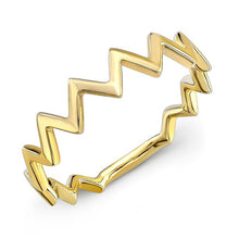 14KT Yellow Gold Zig Zag Stacking Ring