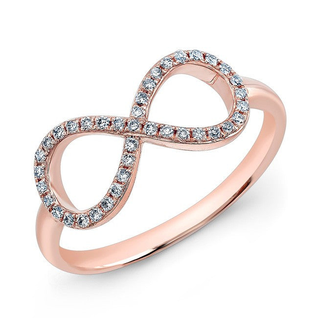 14KT Rose Gold Diamond Large Infinity Ring