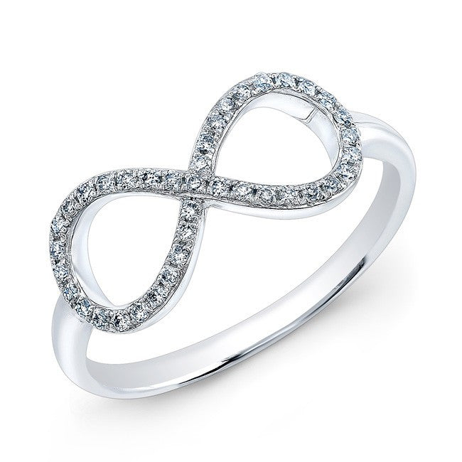 14KT White Gold Diamond Large Infinity Ring