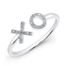 14KT White Gold Diamond XO Ring