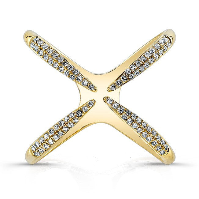 14KT Yellow Gold Diamond Claw Ring