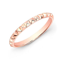 14KT Rose Gold Pyramid Stacking Ring