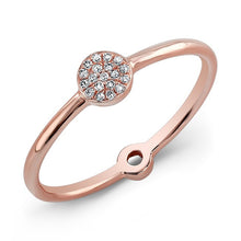 14KT Rose Gold Diamond Mini Disc Ring