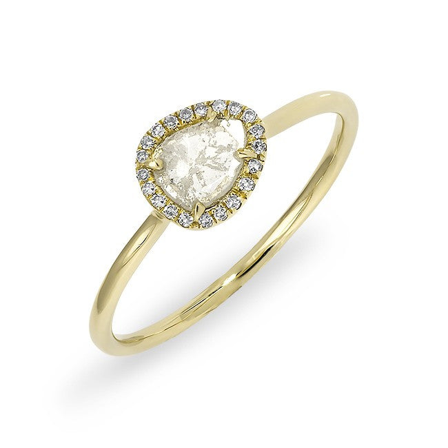 14KT Yellow Gold Diamond Slice Solace Ring