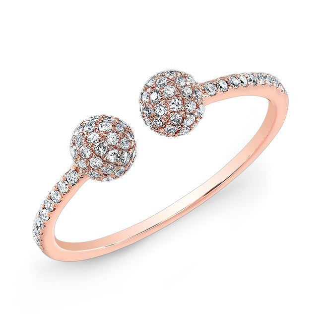 14KT Rose Gold Diamond Party Ring