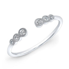 14KT White Gold Open Bezel Set Diamond Ring