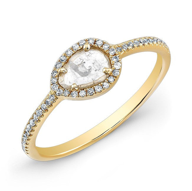 14KT Yellow Gold Sasha Diamond Slice Ring