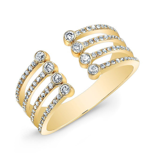 14KT Yellow Gold Diamond Electric Ring
