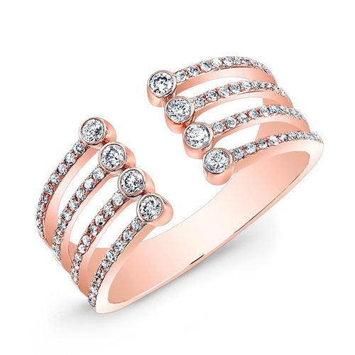 14KT Rose Gold Diamond Electric Ring