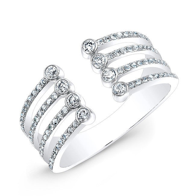 14KT White Gold Diamond Electric Ring