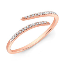 14KT Rose Gold Diamond Open Embrace Ring
