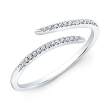 14KT White Gold Diamond Open Embrace Ring