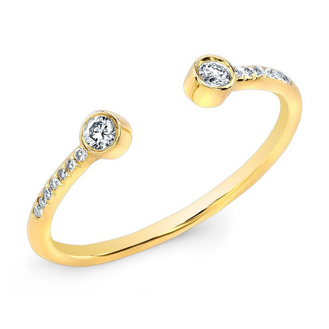 14KT Yellow Gold Diamond Circuit Ring