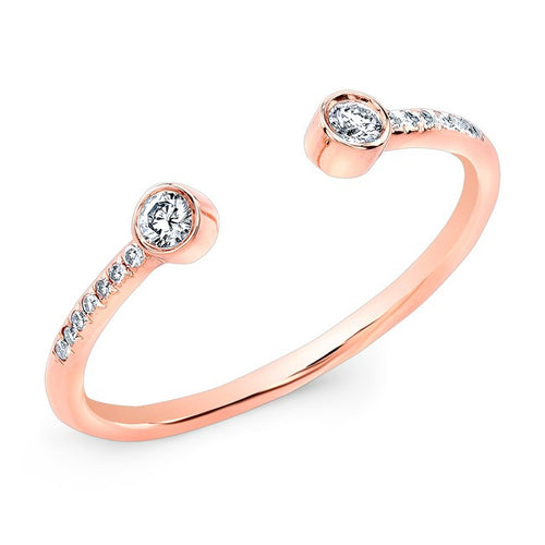 14KT Rose Gold Diamond Circuit Ring