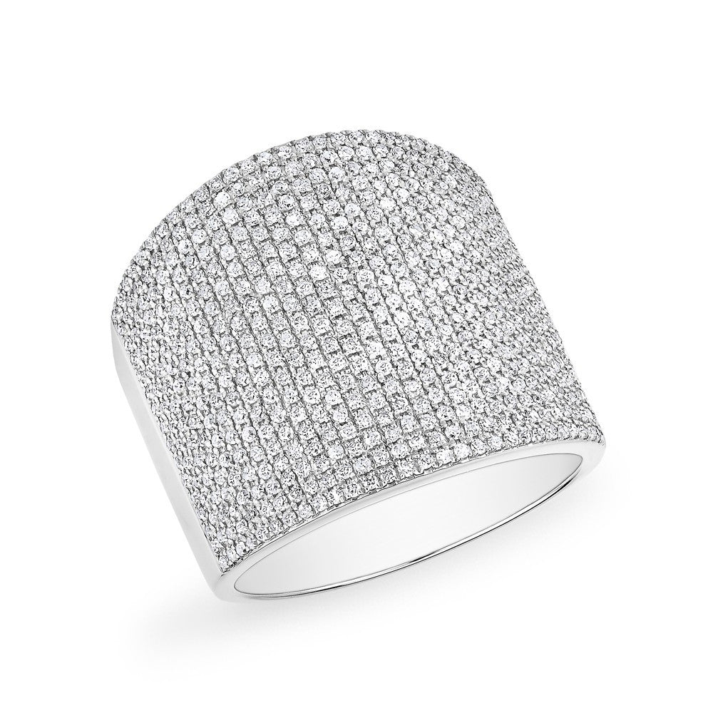 14KT White Gold Diamond Aegis Ring