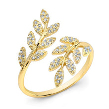14KT Yellow Gold Diamond Branch Ring