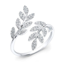 14KT White Gold Diamond Branch Ring