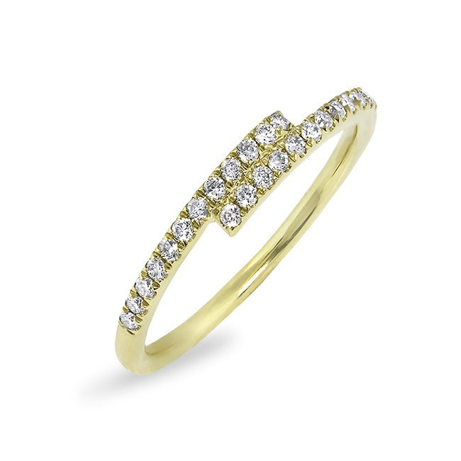 14KT Yellow Gold Diamond Ridge Ring