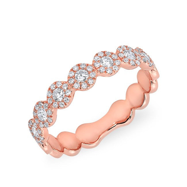 14KT Rose Gold Lauren Half Diamond Ring
