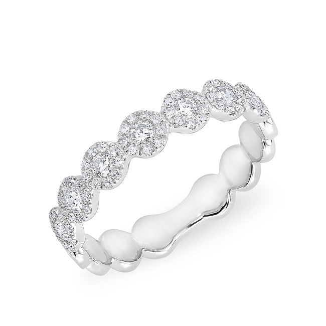 14KT White Gold Lauren Half Diamond Ring