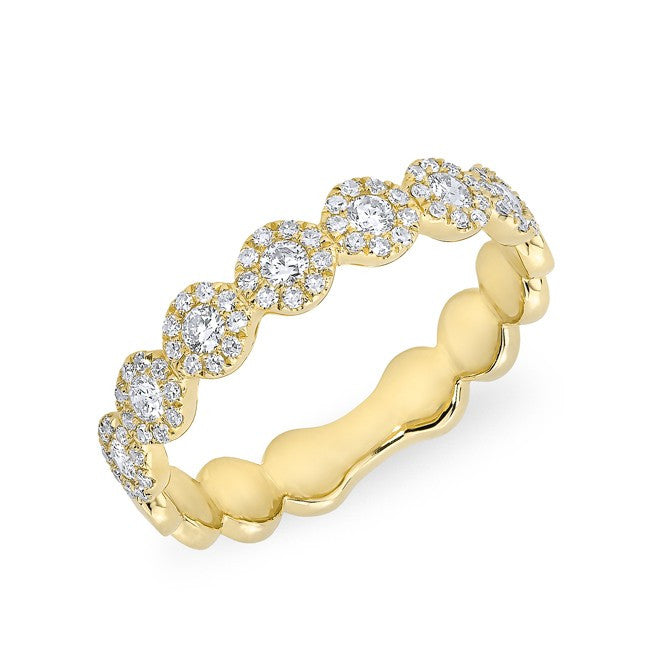 14KT Yellow Gold Lauren Half Diamond Ring