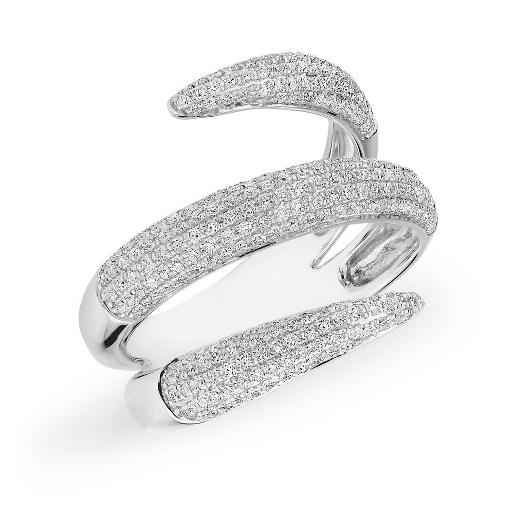 14KT White Gold Diamond Claw Wrap Diamond Ring