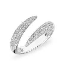 14KT White Gold Diamond Horn Embrace Ring