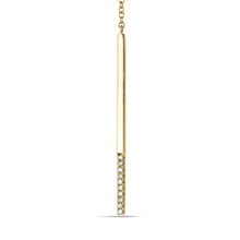 14KT Yellow Gold Diamond Square Lariat Necklace