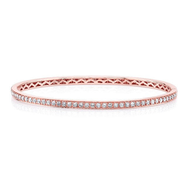 14KT Rose Gold Diamond Shine Bangle Bracelet