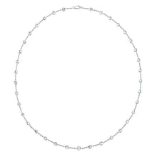 14KT White Gold Precious Topaz 20"  Necklace