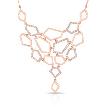 14KT Rose Gold Diamond Mosaic Necklace