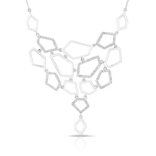 14KT White Gold Diamond Mosaic Necklace
