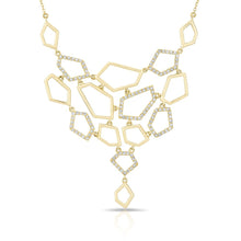 14KT Yellow Gold Diamond Mosaic Necklace