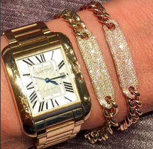 14KT White Gold Diamond Luxe ID Bracelet