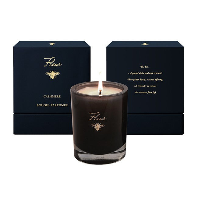 Fleur Single Wick Candle - Cashmere Noir Collection