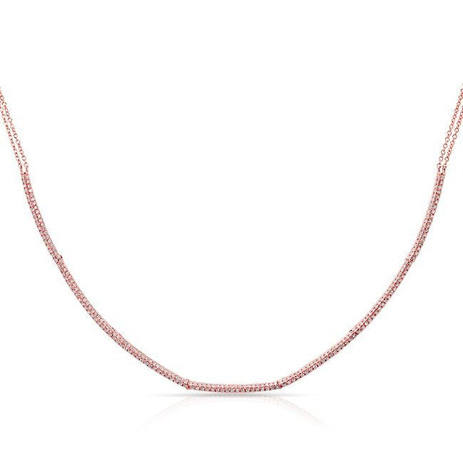 14KT Rose Gold Diamond Abby Choker Necklace