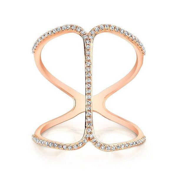14KT Rose Gold Diamond Phantom Ring