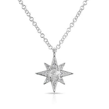 14KT White Gold Diamond North Star Necklace