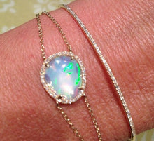14KT Rose Gold Opal Diamond Bracelet