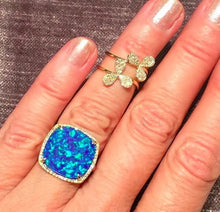 14KT Yellow Gold Diamond Petal Knuckle Ring