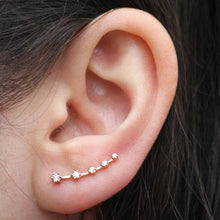 14KT Rose Gold Diamond Organic Ear Cuff